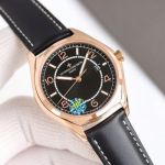 ZF Factory Vacheron Constantin FiftySix Men 40mm 1326 Movement Italian Calfskin Leather Strap Watch